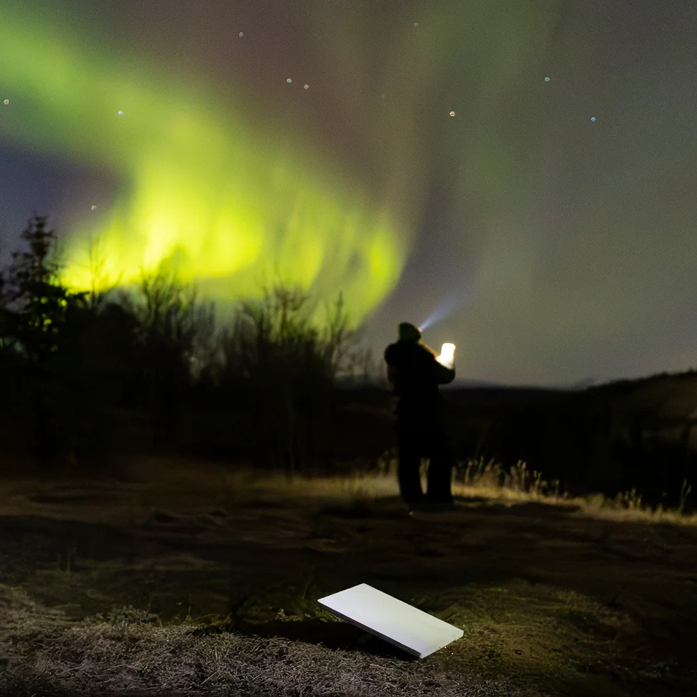 A Aurora Boreal sobre o Território de Yukon no Canadá.